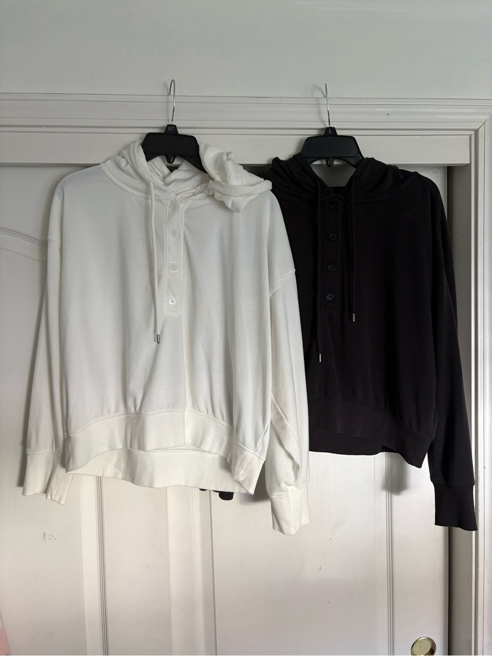 Universal Thread Women's Crewneck Hoodie Sweater - White and Black